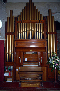 The organ at the west end of the nave June 2012